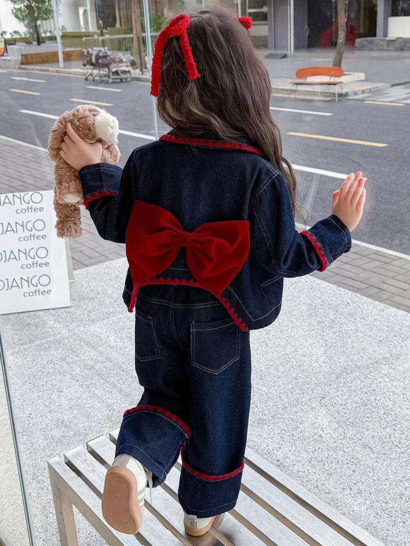 ensemble jean fille 2 pièces – veste & pantalon tendance ensemble jean fille 2 pièces – veste & pantalon tendance