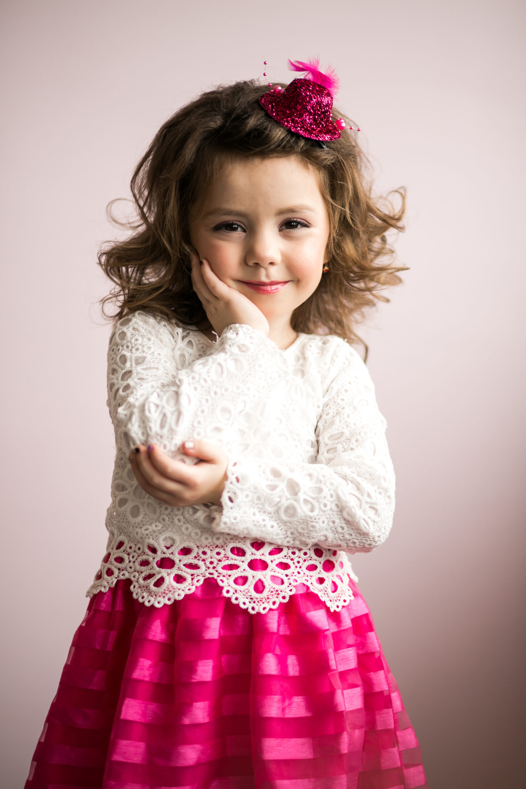 little girl in studio